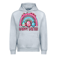 Heather Grey Happy Easter eggs rainbow Urban Hoodie - OliviaCreatesArt