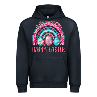 Navy Happy Easter eggs rainbow Urban Hoodie - OliviaCreatesArt