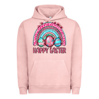 Pigment Salmon Happy Easter eggs rainbow Urban Hoodie - OliviaCreatesArt