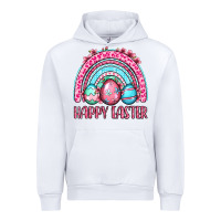 White Happy Easter eggs rainbow Urban Hoodie - OliviaCreatesArt