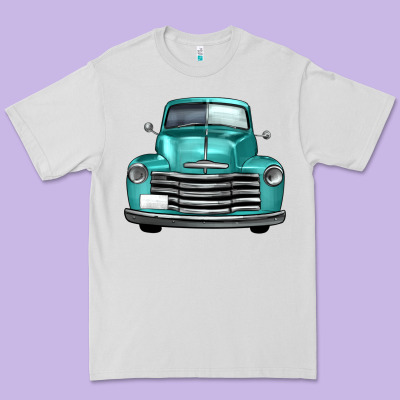 Western Truck Front View Premium Tee Designed By Fadigitalartstudio