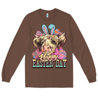 Chestnut Easter Day Cow Long Sleeve Tee - NancyCooperArtShop