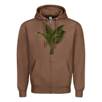 Chestnut palm tree Zipper Hoodie - LillyAllenDesigns