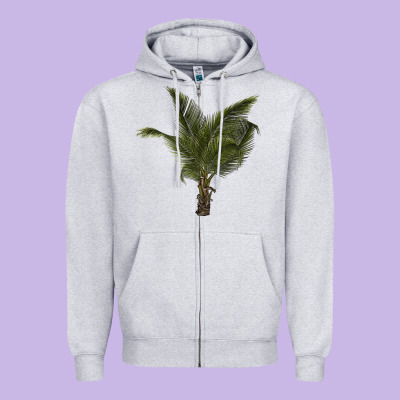 Palm Tree Zipper Hoodie Designed By Lillyallendesigns