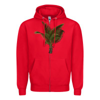 Red palm tree Zipper Hoodie - LillyAllenDesigns