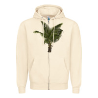 Sandshell palm tree Zipper Hoodie - LillyAllenDesigns