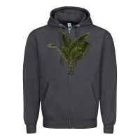 Smoke palm tree Zipper Hoodie - LillyAllenDesigns