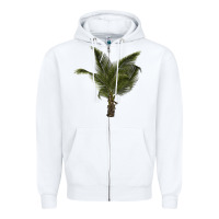 White palm tree Zipper Hoodie - LillyAllenDesigns