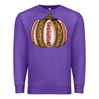 Purple Baseball Pumpkin Premium Sweatshirt - texasbilliewilder
