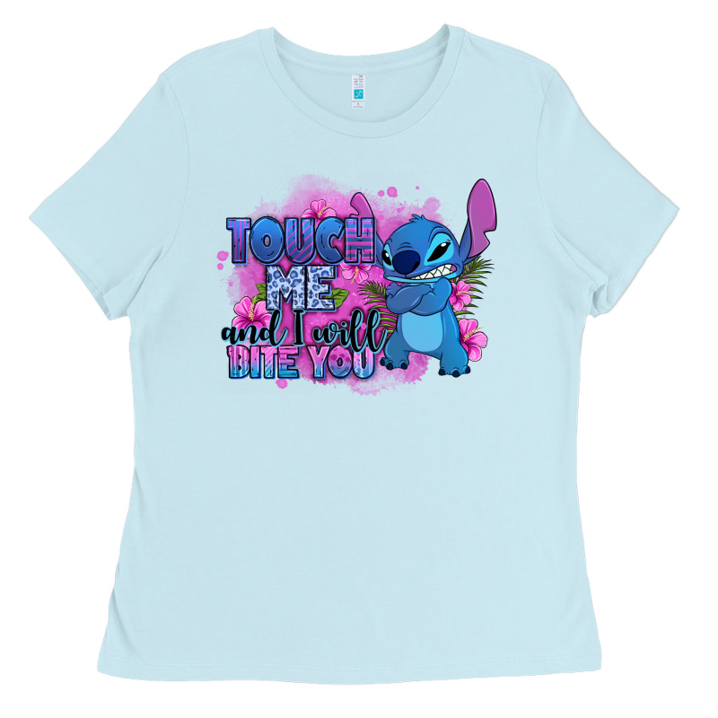 Touch Me And I Will Bite You Stitch Ladies Tee by Zillion Design Studio | Teevron