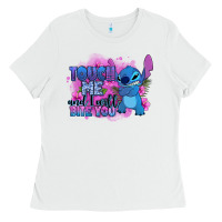 White touch me and i will bite you stitch Ladies Tee - Zillion Design Studio