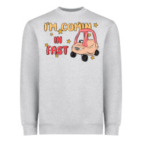 Heather Grey i'm comin in fast Heavyweight Sweatshirt - MaliasSmallBusiness