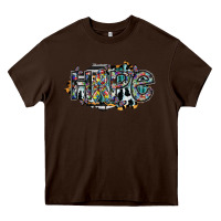 Chocolate Brown hope Heavy Core Tee - SublimationCraftShop