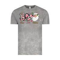 Cloud Rock pink peace love christmas Vintage Tee - NancyCooperArtShop