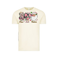 Vintage Arctic pink peace love christmas Vintage Tee - NancyCooperArtShop
