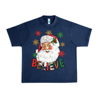 Navy Believe Christmas Urban Heavy Tee - NancyCooperArtShop