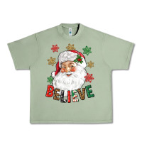 Oil Green Believe Christmas Urban Heavy Tee - NancyCooperArtShop