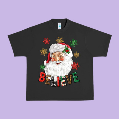 Believe Christmas Urban Heavy Tee Designed By Nancycooperartshop