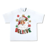 White Believe Christmas Urban Heavy Tee - NancyCooperArtShop