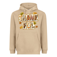Mushroom Thankful with Plate Heavyweight Hoodie - texasbilliewilder