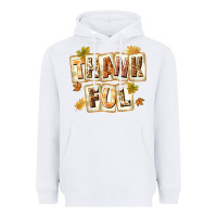 White Thankful with Plate Heavyweight Hoodie - texasbilliewilder