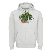 Dove Grey Dwarf Pomegranate Tree Illustrations Zipper Hoodie - LillyAllenDesigns