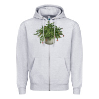 Heather Grey Dwarf Pomegranate Tree Illustrations Zipper Hoodie - LillyAllenDesigns