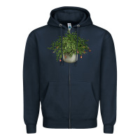 Navy Dwarf Pomegranate Tree Illustrations Zipper Hoodie - LillyAllenDesigns