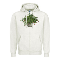 Oatmeal Heather Dwarf Pomegranate Tree Illustrations Zipper Hoodie - LillyAllenDesigns