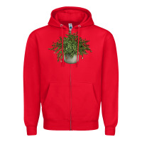 Red Dwarf Pomegranate Tree Illustrations Zipper Hoodie - LillyAllenDesigns