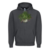 Smoke Dwarf Pomegranate Tree Illustrations Zipper Hoodie - LillyAllenDesigns