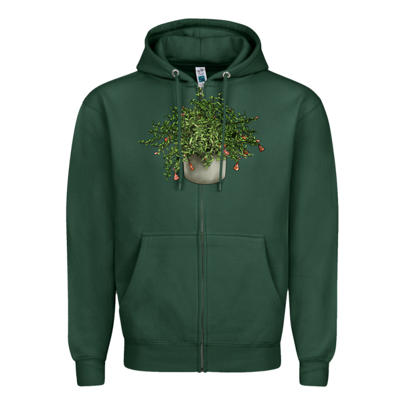 Dwarf Pomegranate Tree Illustrations Zipper Hoodie by LillyAllenDesigns | Teevron