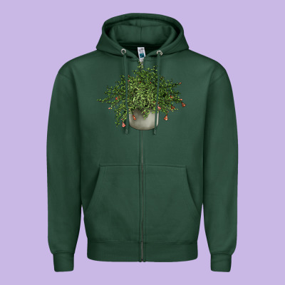 Dwarf Pomegranate Tree Illustrations Zipper Hoodie Designed By Lillyallendesigns