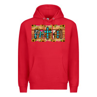 Red faith license plate Premium Hoodie - JahusDesignShop