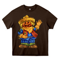 Chocolate Brown scarecrow Heavy Core Tee - FaDigitalArtStudio