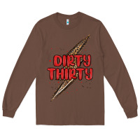Chestnut dirty thirty lightning bolt Long Sleeve Tee - MaliasSmallBusiness