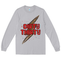Moon Dust dirty thirty lightning bolt Long Sleeve Tee - MaliasSmallBusiness