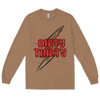 Toasted Coconut dirty thirty lightning bolt Long Sleeve Tee - MaliasSmallBusiness