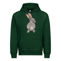 Forest Green Easter bunny Urban Hoodie - OliviaCreatesArt