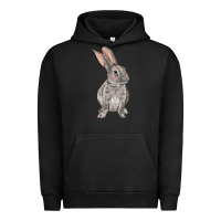 Pigment Black Easter bunny Urban Hoodie - OliviaCreatesArt