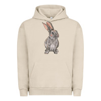Pigment French Oak Easter bunny Urban Hoodie - OliviaCreatesArt