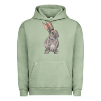 Pigment Oil Green Easter bunny Urban Hoodie - OliviaCreatesArt