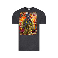 Vintage Black Firefighter Fire And American Vintage Tee - LillyAllenDesigns