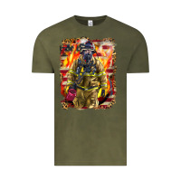 Vintage Olive Firefighter Fire And American Vintage Tee - LillyAllenDesigns