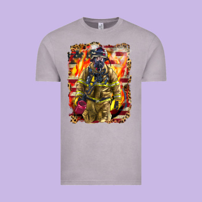 Firefighter Fire And American Vintage Tee Designed By Lillyallendesigns