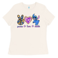Bone peace love stitch Ladies Tee - texasbilliewilder