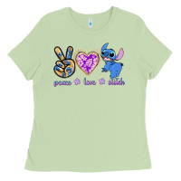 Matcha peace love stitch Ladies Tee - texasbilliewilder