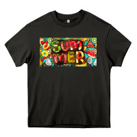 Asphalt summer with fruits license plate Heavy Core Tee - BarkalooDesign