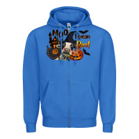 True Royal Moo I Mean Boo Holstein Cow Zipper Hoodie - LillyAllenDesigns