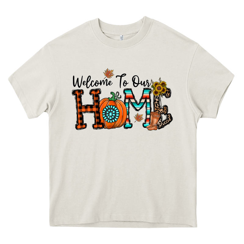 Welcome To Our Home Heavy Core Tee by CowhideDigitalArt | Teevron